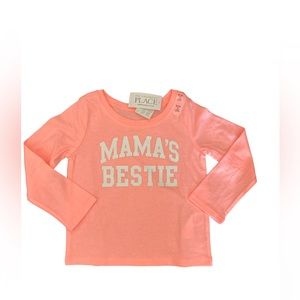 📍🆕🏷 The Children’s Place L/S tee MAMA’S BESTIE size 18-24 months